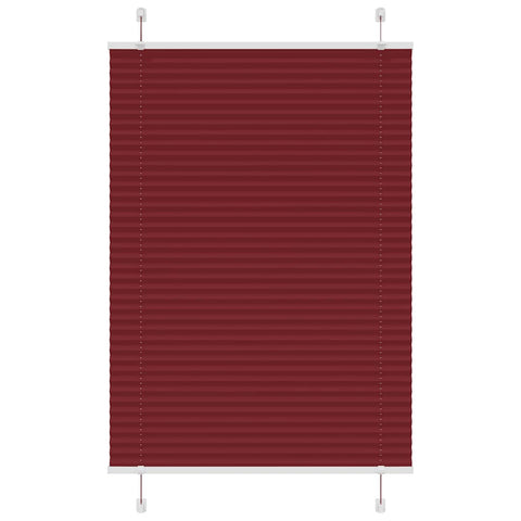 vidaXL Pleated Blind Bordeaux Red 95x150 cm Fabric Width 94.4 cm Polyester