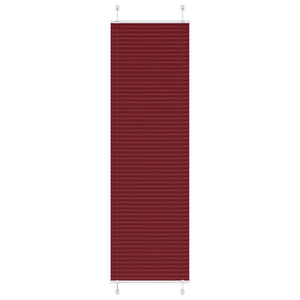 vidaXL Pleated Blind Bordeaux Red 65x200 cm Fabric Width 64.4 cm Polyester