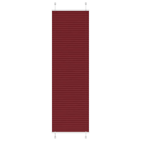 vidaXL Pleated Blind Bordeaux Red 65x200 cm Fabric Width 64.4 cm Polyester