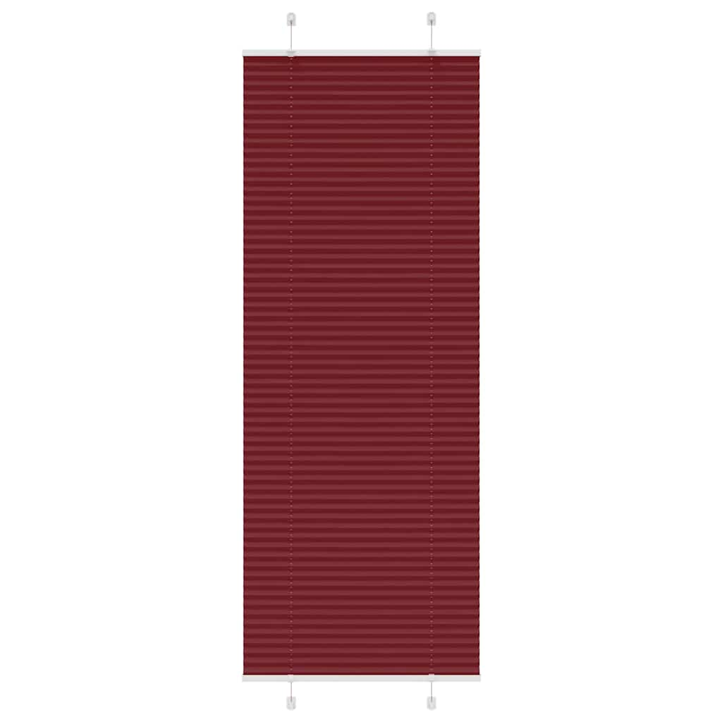 vidaXL Pleated Blind Bordeaux Red 70x200 cm Fabric Width 69.4 cm Polyester