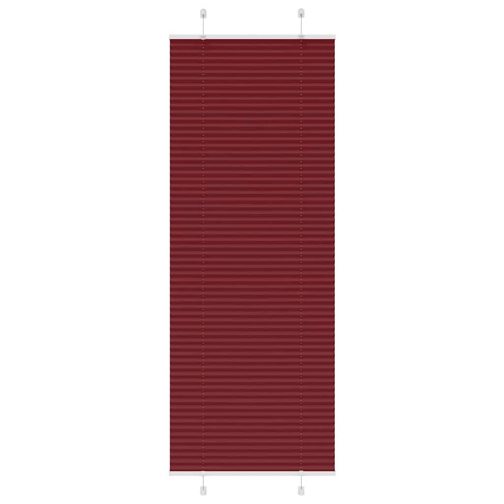 vidaXL Pleated Blind Bordeaux Red 75x200 cm Fabric Width 74.4 cm Polyester