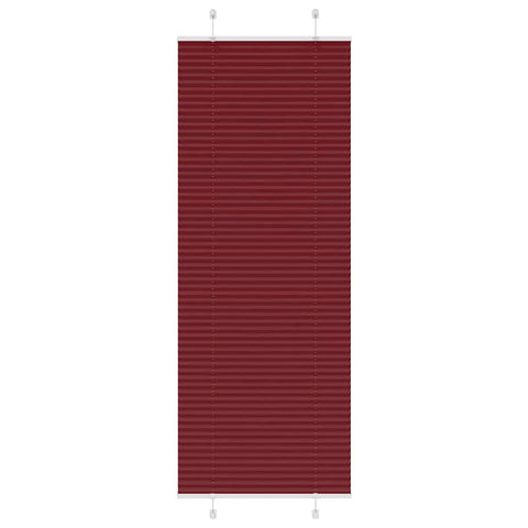 vidaXL Pleated Blind Bordeaux Red 75x200 cm Fabric Width 74.4 cm Polyester