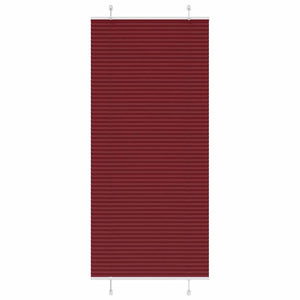 vidaXL Pleated Blind Bordeaux Red 85x200 cm Fabric Width 84.4 cm Polyester