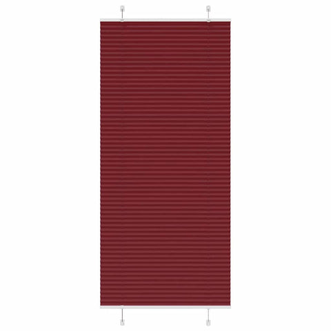 vidaXL Pleated Blind Bordeaux Red 85x200 cm Fabric Width 84.4 cm Polyester