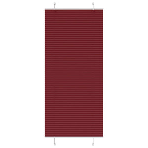 vidaXL Pleated Blind Bordeaux Red 90x200 cm Fabric Width 89.4 cm Polyester