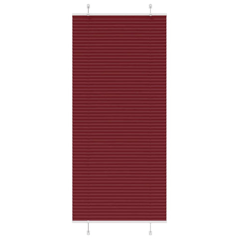 vidaXL Pleated Blind Bordeaux Red 90x200 cm Fabric Width 89.4 cm Polyester