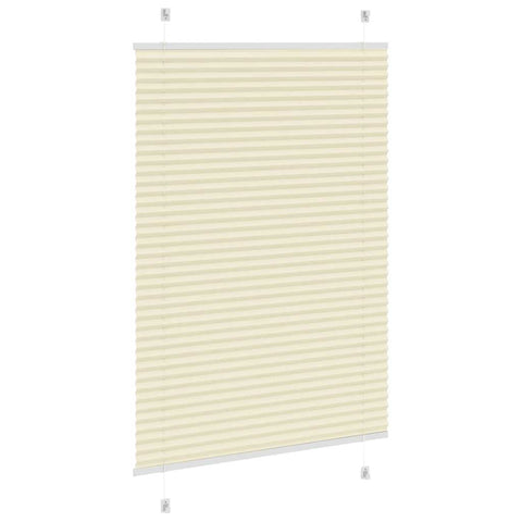 vidaXL Pleated Blind Cream 85x100 cm Fabric Width 84.4 cm Polyester