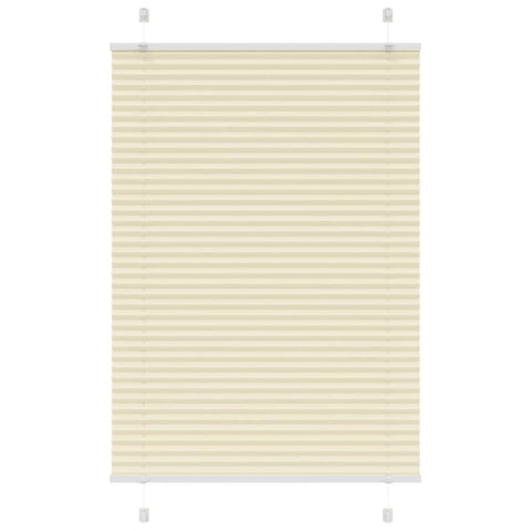 vidaXL Pleated Blind Cream 90x100 cm Fabric Width 89.4 cm Polyester