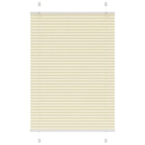 vidaXL Pleated Blind Cream 95x100 cm Fabric Width 94.4 cm Polyester