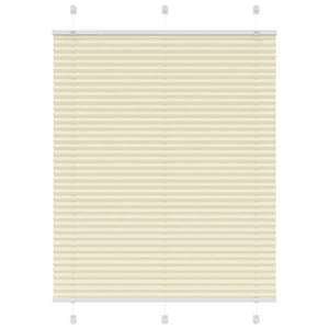 vidaXL Pleated Blind Cream 110x100 cm Fabric Width 109.4 cm Polyester