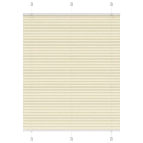 vidaXL Pleated Blind Cream 110x100 cm Fabric Width 109.4 cm Polyester