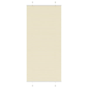 vidaXL Pleated Blind Cream 85x200 cm Fabric Width 84.4 cm Polyester