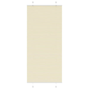 vidaXL Pleated Blind Cream 90x200 cm Fabric Width 89.4 cm Polyester