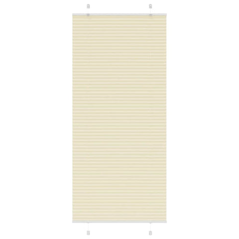 vidaXL Pleated Blind Cream 90x200 cm Fabric Width 89.4 cm Polyester