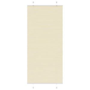 vidaXL Pleated Blind Cream 95x200 cm Fabric Width 94.4 cm Polyester