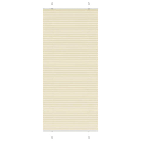 vidaXL Pleated Blind Cream 95x200 cm Fabric Width 94.4 cm Polyester