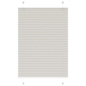 vidaXL Pleated Blind Light Grey 85x100 cm Fabric Width 84.4 cm Polyester