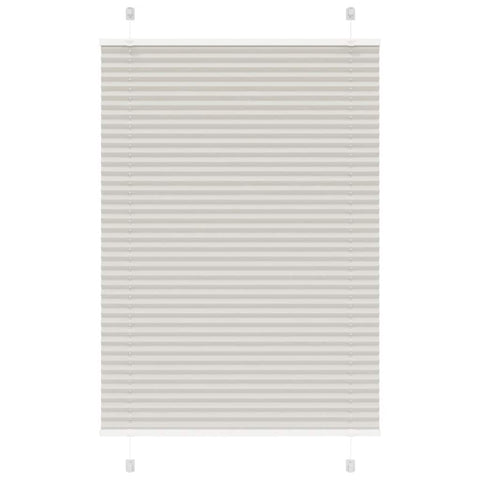 vidaXL Pleated Blind Light Grey 85x100 cm Fabric Width 84.4 cm Polyester