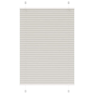 vidaXL Pleated Blind Light Grey 90x100 cm Fabric Width 89.4 cm Polyester