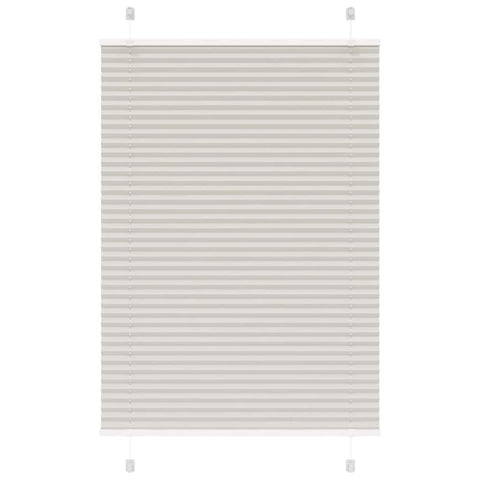 vidaXL Pleated Blind Light Grey 90x100 cm Fabric Width 89.4 cm Polyester