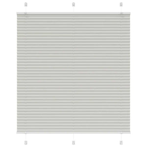 vidaXL Pleated Blind Light Grey 115x100 cm Fabric Width 114.4 cm Polyester