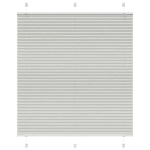 vidaXL Pleated Blind Light Grey 115x100 cm Fabric Width 114.4 cm Polyester