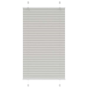 vidaXL Pleated Blind Light Grey 80x150 cm Fabric Width 79.4 cm Polyester