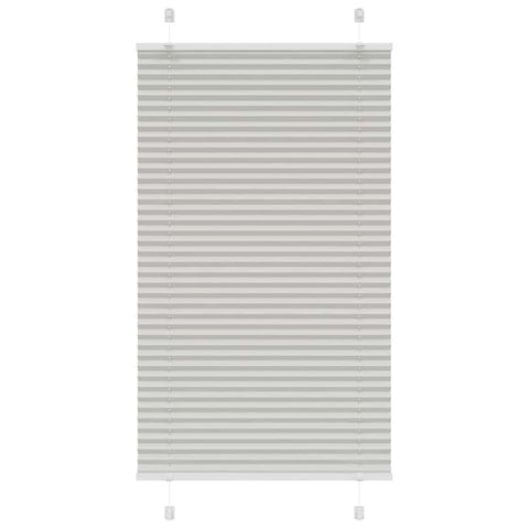 vidaXL Pleated Blind Light Grey 80x150 cm Fabric Width 79.4 cm Polyester