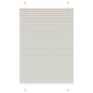 vidaXL Pleated Blind Light Grey 90x150 cm Fabric Width 89.4 cm Polyester