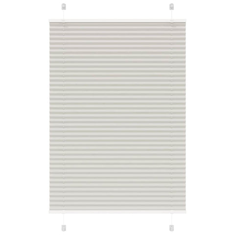 vidaXL Pleated Blind Light Grey 90x150 cm Fabric Width 89.4 cm Polyester