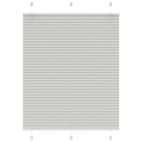 vidaXL Pleated Blind Light Grey 105x150 cm Fabric Width 104.4 cm Polyester