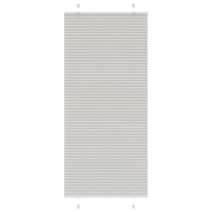 vidaXL Pleated Blind Light Grey 90x200 cm Fabric Width 89.4 cm Polyester