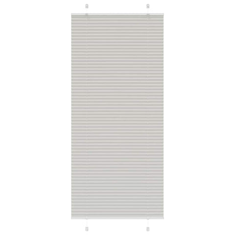 vidaXL Pleated Blind Light Grey 90x200 cm Fabric Width 89.4 cm Polyester