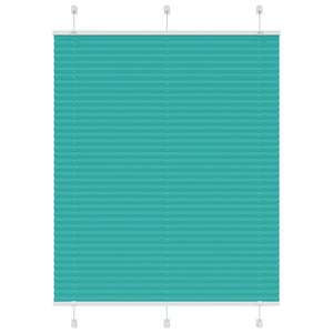 vidaXL Pleated Blind Petrol Green 105x100 cm Fabric Width 104.4 cm Polyester