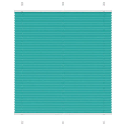 vidaXL Pleated Blind Petrol Green 115x100 cm Fabric Width 114.4 cm Polyester