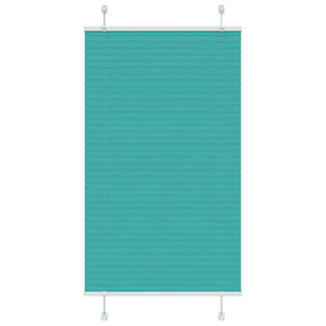 vidaXL Pleated Blind Petrol Green 75x150 cm Fabric Width 74.4 cm Polyester