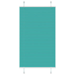 vidaXL Pleated Blind Petrol Green 80x150 cm Fabric Width 79.4 cm Polyester