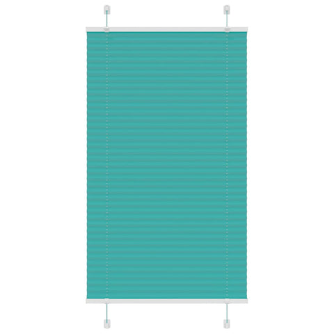 vidaXL Pleated Blind Petrol Green 80x150 cm Fabric Width 79.4 cm Polyester