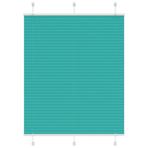 vidaXL Pleated Blind Petrol Green 105x150 cm Fabric Width 104.4 cm Polyester