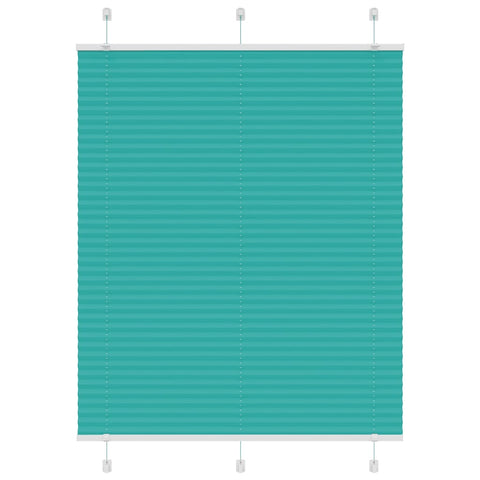 vidaXL Pleated Blind Petrol Green 105x150 cm Fabric Width 104.4 cm Polyester