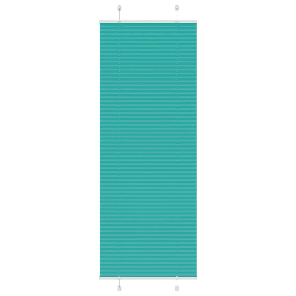 vidaXL Pleated Blind Petrol Green 70x200 cm Fabric Width 69.4 cm Polyester