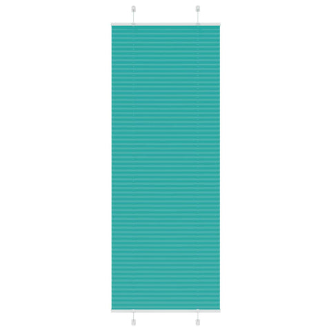 vidaXL Pleated Blind Petrol Green 70x200 cm Fabric Width 69.4 cm Polyester