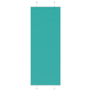 vidaXL Pleated Blind Petrol Green 80x200 cm Fabric Width 79.4 cm Polyester