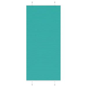 vidaXL Pleated Blind Petrol Green 90x200 cm Fabric Width 89.4 cm Polyester