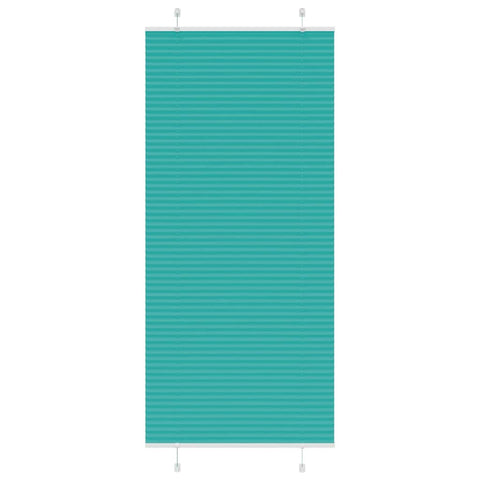 vidaXL Pleated Blind Petrol Green 90x200 cm Fabric Width 89.4 cm Polyester