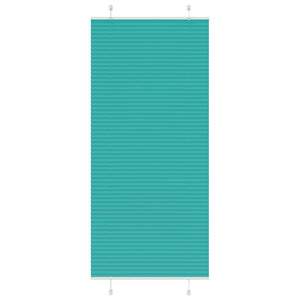 vidaXL Pleated Blind Petrol Green 95x200 cm Fabric Width 94.4 cm Polyester