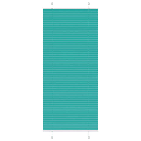 vidaXL Pleated Blind Petrol Green 95x200 cm Fabric Width 94.4 cm Polyester