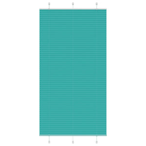 vidaXL Pleated Blind Petrol Green 100x200 cm Fabric Width 99.4 cm Polyester