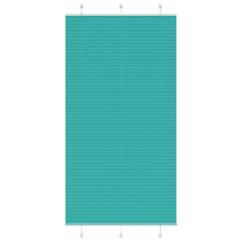 vidaXL Pleated Blind Petrol Green 100x200 cm Fabric Width 99.4 cm Polyester