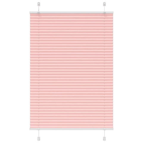 vidaXL Pleated Blind Pink 85x100 cm Fabric Width 84.4 cm Polyester